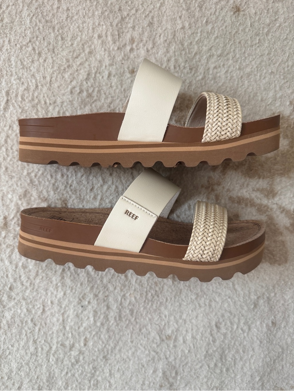 Reef Women’s Cream Braided Slide Sandals - Picture 2 of 2